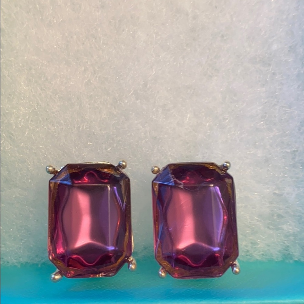 Vintage Purple Gemstone Earrings 💎